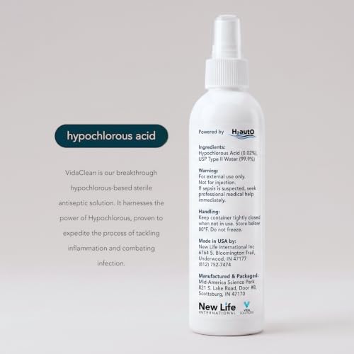 VidaClean Hypochlorous Acid Wound Spray Cleanser I Produced in USA (8 oz) — view 6