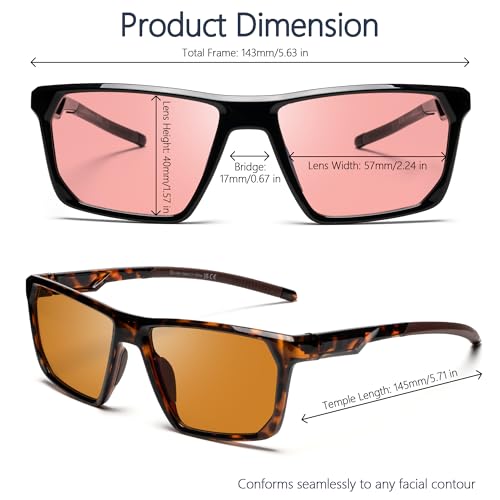 Image of Fluorescent-41 Pink Tinted Blue Light Blocking Glasses for Migraine, Light Sensitivity, Photophobia JF5002