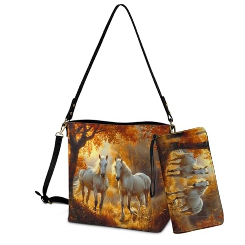 Set de Bolsos de Cuero para Mujer Tote Grande con Cartera miniatura 1
