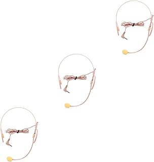 Milisten 3pcs Headset Small Mic Wired Headset Small Amplifier Voice Amplifier Mic Costume Headset Costume Microphone Abs Flexible Wired Microphone Headset Ear Microphone Headset Mic Hanging