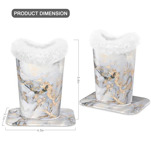 Image of Eyeglasses Holder,Plush Lined PU Leather Pattern Stand Case with Magnetic Base,Unisex for Women Men