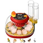 Egg Incubators for Hatching Eggs: Incubator for 12-24 Eggs Automatic Turning - with Temperature Control+Humidity Display+Automatic Water Filling - Home Incubator for Quail Chicken Duck Pigeon
