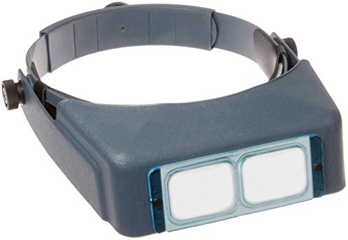 Donegan DA-4 OptiVISOR Headband Magnifier, 2X Magnification Glass Lens Plate, 10" Focal Length