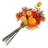 GOOHOCHY Artificial de Otoño con Flores Imitación para Decoración de Hogar y Fiesta de Acción de Gracias Planta Falsa Estilo Natural para Jardín y Eventos