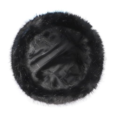 Image of Faux Fur Cossack Hat Fuzzy Trapper Trooper Hat Windproof Warm Russian Ushanka Winter Ski Hunting Cap Unisex