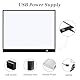 Damcyer Leuchttisch A3 Light Pad,Led Licht Pad A3 Dimmbar 6 Helligkeitseinstellungen,Leuchtplatte mit USB Kabel für Diamond Painting,Animation,Zeichnung,Skizzierung,Röntgenbetrachtung,Schwarz