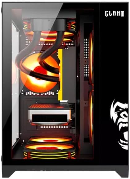 Gabinete Gamer Lateral Vidro Aquario Grodd Cor Preto