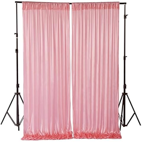 Kachanaa 10 ft x 10 ft Blush Pink Backdrop Drapes Curtains Panels for Parties Polyester Wrinkle Backdrop Drapes for Wedding Photography Decor Baby Bridal Ceremony Birthday Home Window Decorations Cover