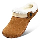 Besroad Womens Faux Fur House Slippers Fuzzy Slides Fluffy Sandals Indoor Outdoor Home Shoes for Women Light Tan 7.5 Women/6 Men