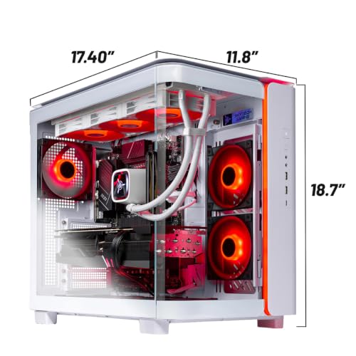 Image of Skytech Gaming King 95 Gaming PC, Intel i7 14700F 2.1GHz, NVIDIA RTX 5070 12GB VRAM, 1TB Gen4 NVMe SSD, 32GB DDR4 RAM 3200, 850W Gold ATX 3 PSU, 360 ARGB AIO, Wi-Fi 5, Windows 11, Desktop