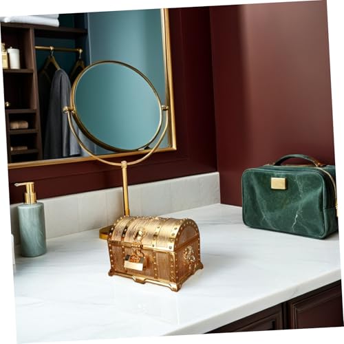Boîte de rangement à double compartiment rétro pour coiffeuse
