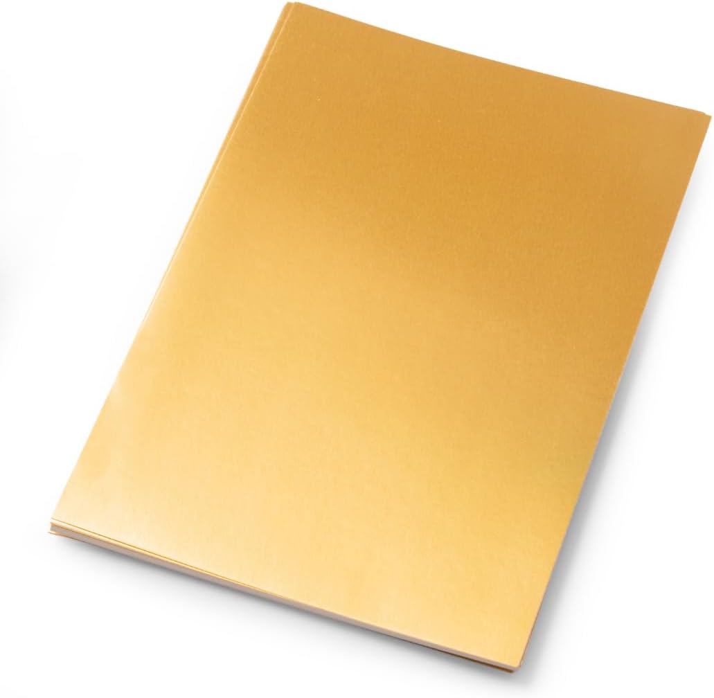 A4 Gold Mirror Card -25 Sheets of 250 GSM Metallic Gold Glossy Card for Arts & Crafts, Poster Making, Party Decorations