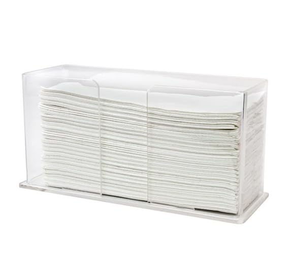 AmeriCan Goods Acrylic Paper Towel Holders for Wall & Countertop MULTI-FOLD & C-FOLD Napkin Towel Dispenser Organizer for Office, Home, Lab, School (C-FOLD)