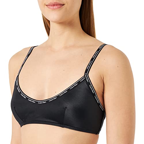 Calvin Klein Damen Bikinitop Bralette Gepolstert, Schwarz (PVH Black), XS