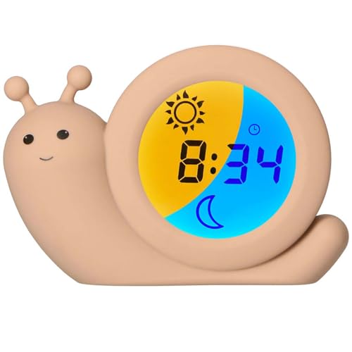 Alecto BC110BE Simon - Réveilleur - Réveil éducatif pour Enfants - Veilleuse - Apprendre à Dormir et se réveiller avec Un réveil LED pour Enfants -...