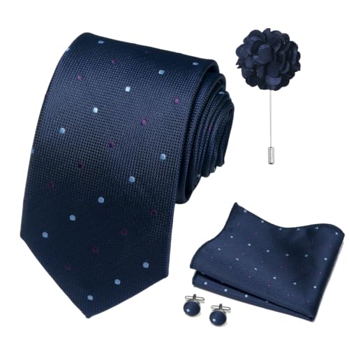 Image of joy alice 70 Colors Ties Set Men Mixed Color Necktie Handkerchief Cufflinks Brooch 3.15 Formal