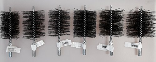 Stove Pipe Brush Wire Brush Heating Boiler Brush Chimney Stove Brush Pipe Brush Square Made of Stable Steel Wire Fireplace Sweeper Quality (130 x 180 mm)