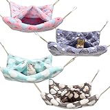 BrightRow 4 Pcs Guinea Pig Rat Hammock Hanging Nap Bed Accessories for Ferret Small Animal Pet Heart Sack Sleep Bag Cage Hammock Beds Accessories for Ferret Rat Chinchilla Guinea Pig
