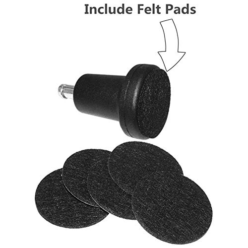 Bell Glides Replacement Parts 5 Packs With Adhesive Felt Pads Office Chair Stool Swivel Caster Wheels #TOP1