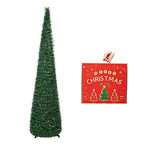 N&T NIETING Árbol de Navidad artificial de 1,5 m, plegable, con agujas de pino verde para Navidad, decoración de vacaciones