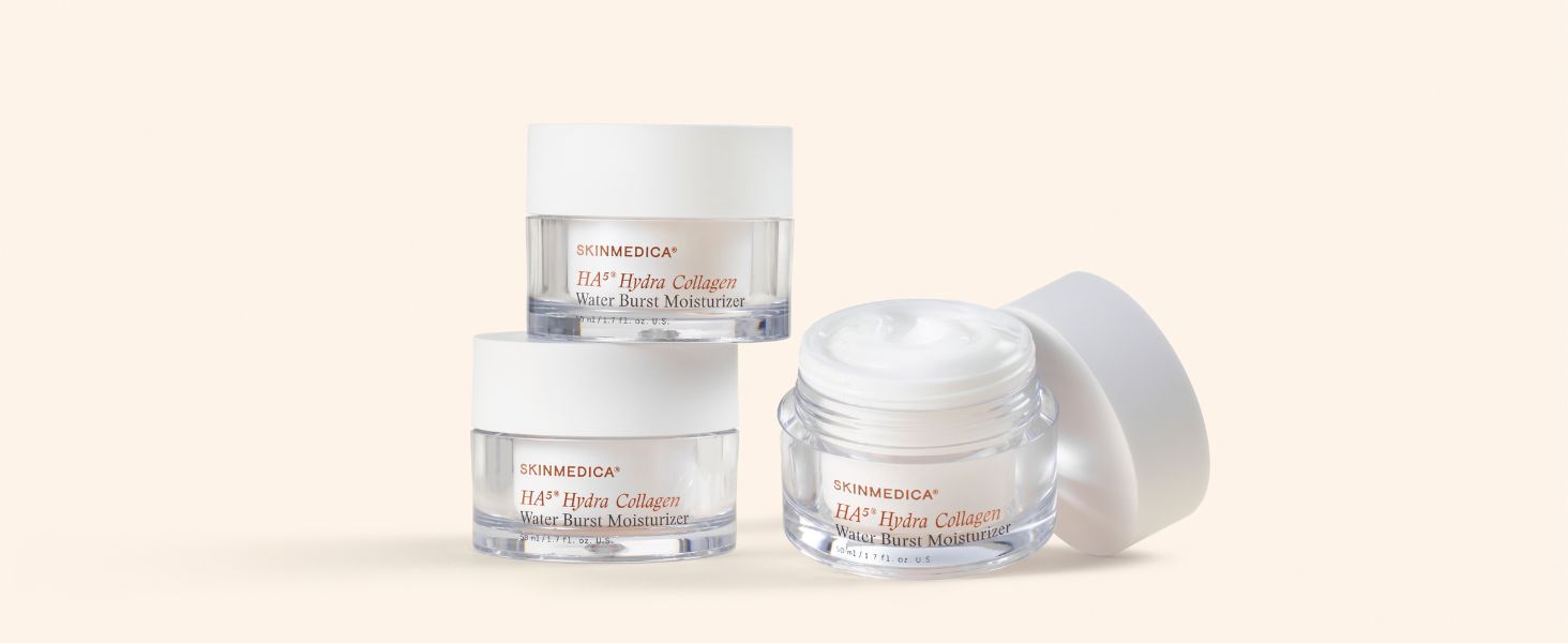 SkinMedica HA⁵ Hydra Collagen Water Burst Face Moisturizer with Vegan Collagen - Plumping Face Cream with Microbiome Barrier Complex for 24-Hour Hydration - Helps Replenish Dry, Dull Skin (1.7 Fl Oz)