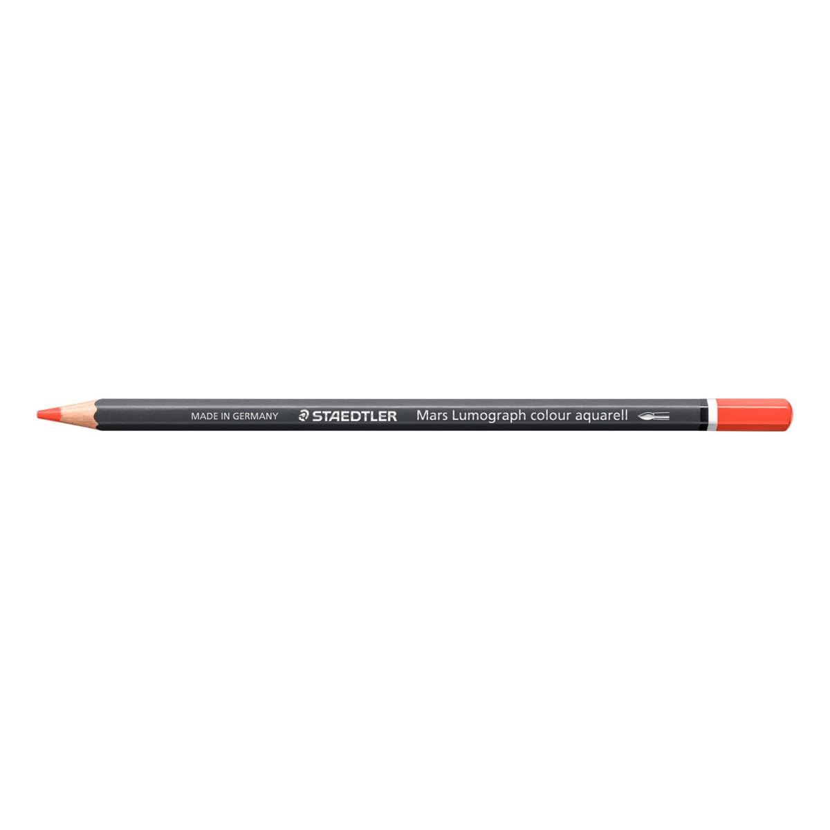 STAEDTLER Watercolour Pencil - Pastel Vermilion - Mars Lumograph Colour Aquarell - Pack of 6, 104-204