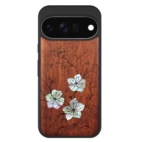 Coque Pixel 11 protection bois anti-chute étui magnétique sakura contre rayures