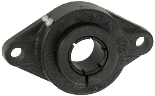 Sealmaster SFT-19T Standard Duty Flange Unit, 2 Bolt, Regreasable, Felt Seals, Skwezloc Collar, Cast Iron Housing, 1-3/16