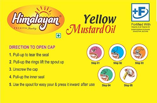 Image of Himalayan Brand Yellow Mustard Oil 5 Litre Tin (Fortified with vitamin A and D)