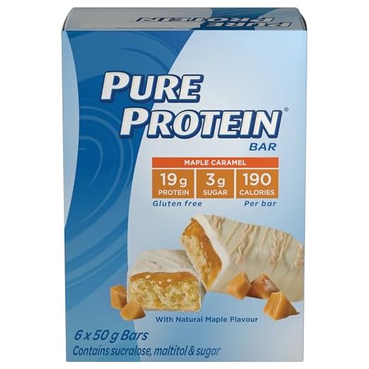 Pure Protein Bars, Gluten Free, Snack Bar, Maple Caramel, 50g/1.7oz, 6ct, {Imported from Canada}