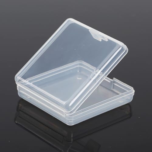 Image of Mini Plastic Storage Containers (2.4 x 2.24 x 0.67 inch), Rectangle Clear Craft Supply Case, 24 Pack Storage Containers with Lids, Square Bead Organizers for Beads, Earplugs, Pins, Small Items etc.
