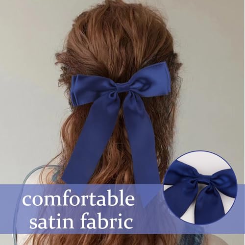Lazos para el cabello satinados blanco, negro y rojo miniatura 3