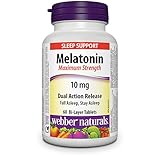 Webber Naturals Melatonin Maximum Strength 10 mg · Dual Action Release, 60 Bi-Layer Tablets