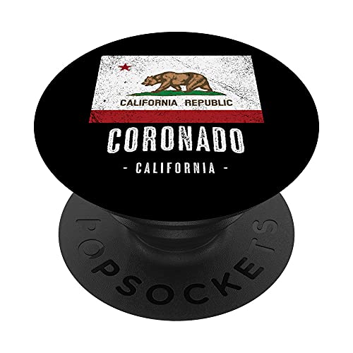 CORONADO California | Cali City, CA USA Ciudad Bandera - PopSockets PopGrip Intercambiable