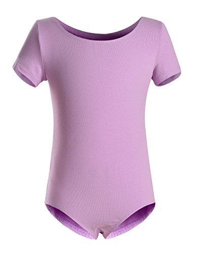 Danshow Girls Short Sleeve Leotard With Skirt Kids Dance Ballet Tutu Dresses(3027-M-09) #TOP1