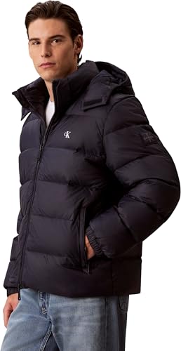Calvin Klein Herren Ls Nylon Zip Off Hood Down Puffe Lv04rg515g Jacken (1 Stück), Blau (dunkler Saphir), L – Ansicht 5