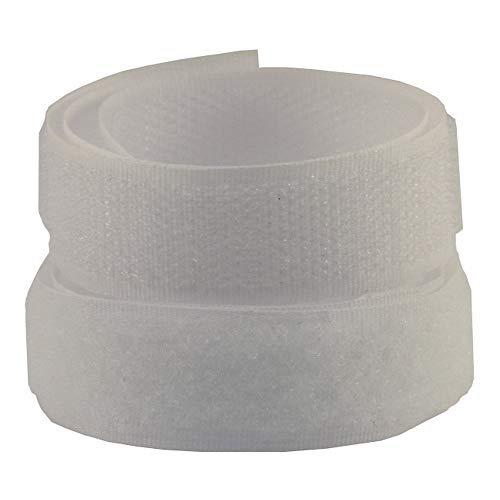 Lialina 5 m de Cinta de Hook y Loop, Gancho y Banda Bucle de gancho, Ancho 20 mm, para Coser