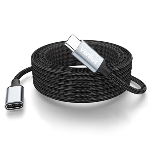 Image of Verilux PD 100W Type C Cable Fast Charging, 9.8Ft /3M USB C Extension Cable Support 10Gbps Data Transfer with 4K@60Hz HD Video Output, USB Type C Male to Female for iPhone 17 /16 /15, iPad Pro, MacBook