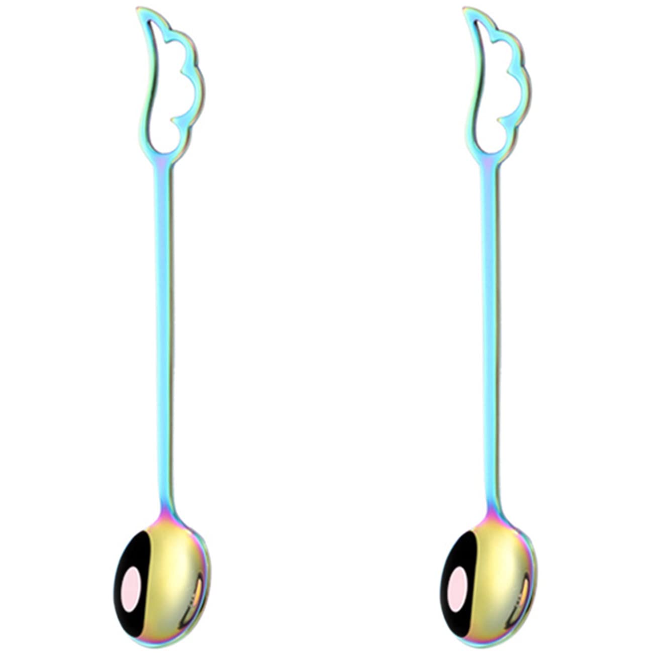 A Pair Pea Shape Teaspoons 5.9