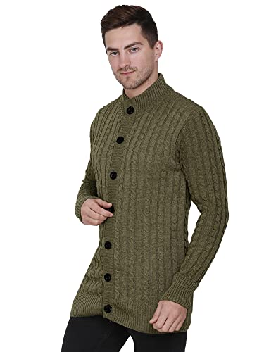 Image of Matelco Mens Woollen Buttoned Sweater Full Sleeves for Winters