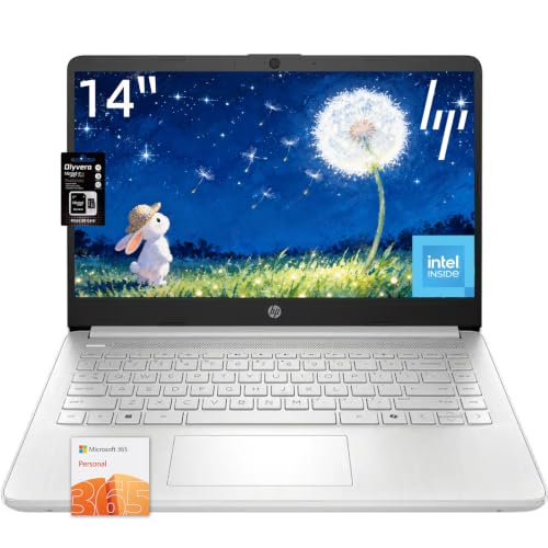 Image of HP 14 inch HD Laptop, Intel Processor N150, 4GB DDR4, 256GB Storage (128GB UFS+128GB SD Card), HDMI, USB-C, USB-A, Bluetooth, WiFi, Copilot, Fast Charge, Microsoft 365, Win 11 Home S Mode, Natural Silver