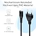 Mcbazel 3m Netzkabel Stromkabel, Eurostecker auf C7 Buchse, Euro-Stecker C7 2-poliges Netzkabel für PS5, PS4, PS3, Xbox Series X/S, TV, Fernseher, Blu-Ray, Radio, Soundbar, Drucker - Schwarz
