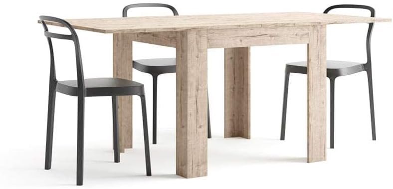 Mobili Fiver, Square extendable dining table, 90x(180) x90 cm, Eldorado, Oak, Made In Italy Mobili Fiver, Square extendable dining table, 90x(180) x90 cm, Eldorado, Oak, Made In Italy