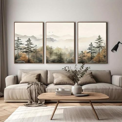 Impression sur toile décoration murale abstraite feuilles botaniques 30x40 cm