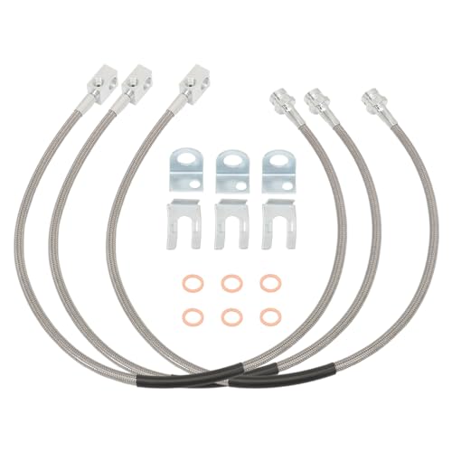 89715 Stainless Brake Lines Extended Front and Rear for TJ YJ 87-06 Cherokee XJ 84-01 4-6\" Lift