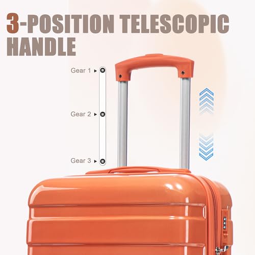 Image of Hardside Luggage, Lightweight Suitcase with Spinner Wheels Transition Red