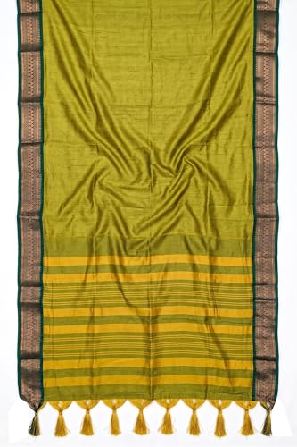Image of SUPERLAXMI Womens Narayana Pattu Narayanpeth Cotton Silk Saree with unstitched blouse