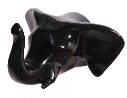 ZOO Capventure C1101171 Elephant - Colgador de Pared, diseño de Elefante, Color Negro