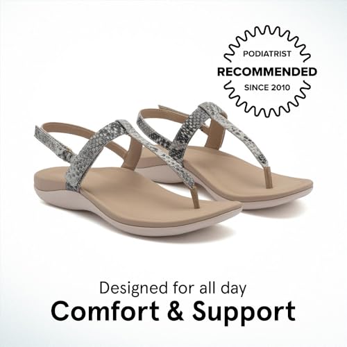 ABEO Oasis T-Strap Sandals For Women | Arch Support Sandals | Built-In Orthotic Insole | Plantar Fasciitis Pain Relief2