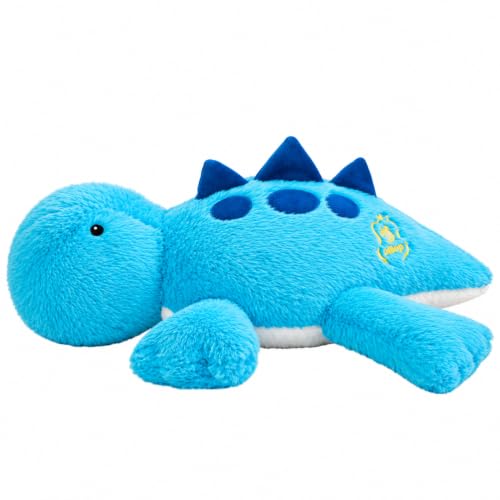 Crillop 4.5lb Microwavable & Weighted Stuffed Animals,Large heatable Dinosaur Plush for Realistic Hug,Big Weighted Dinosaur Plush Toy Pillow for Adults and Children (Long-haired Blue Dinosaur) by Crillop - Used condition - US$30.35